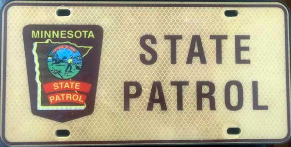 Minnesota police license plate