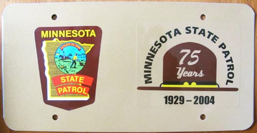 Minnesota police license plate