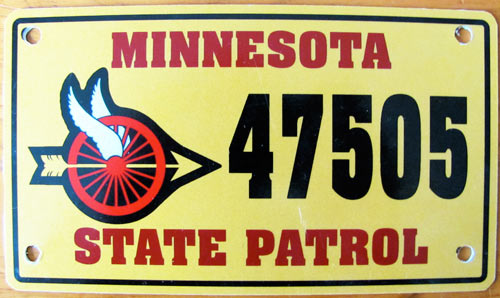 Minnesota police license plate