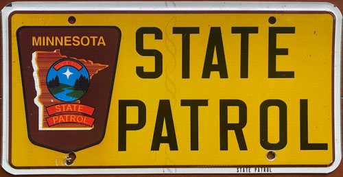 Minnesota police license plate