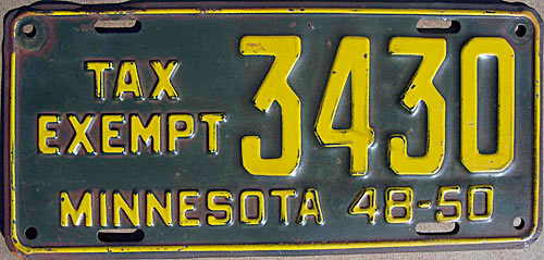 Minnesota police license plate