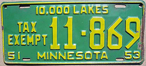 Minnesota police license plate