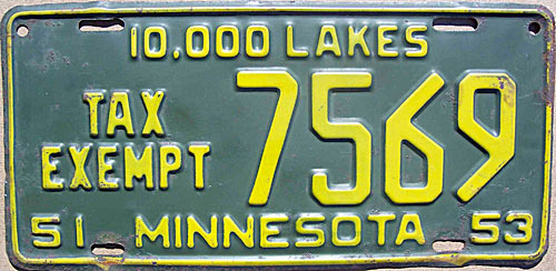 Minnesota police license plate