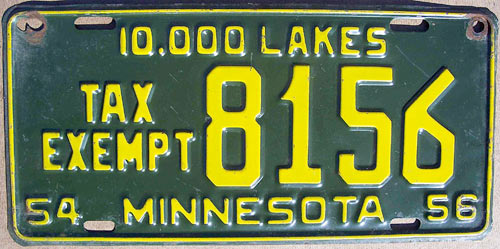 Minnesota police license plate