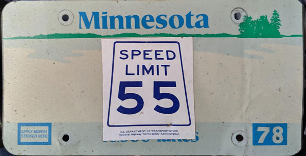 Minnesota police license plate