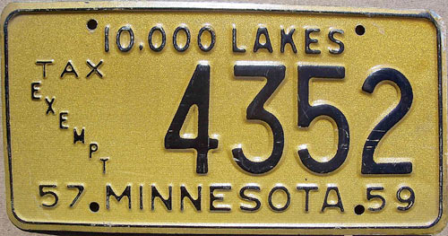 Minnesota police license plate