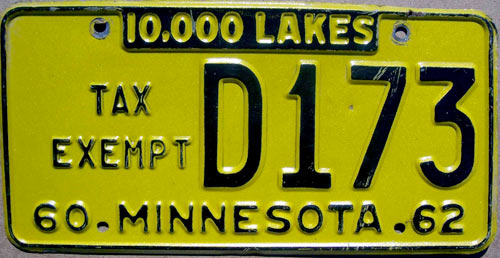 Minnesota police license plate