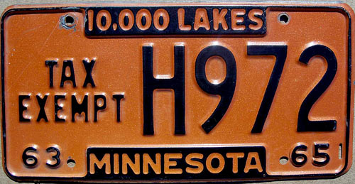 Minnesota police license plate