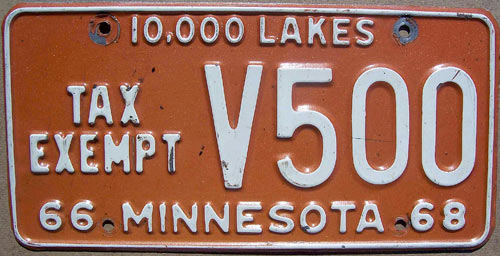 Minnesota police license plate