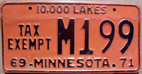 Minnesota police license plate