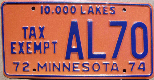 Minnesota police license plate