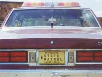 Minnesota police license plate