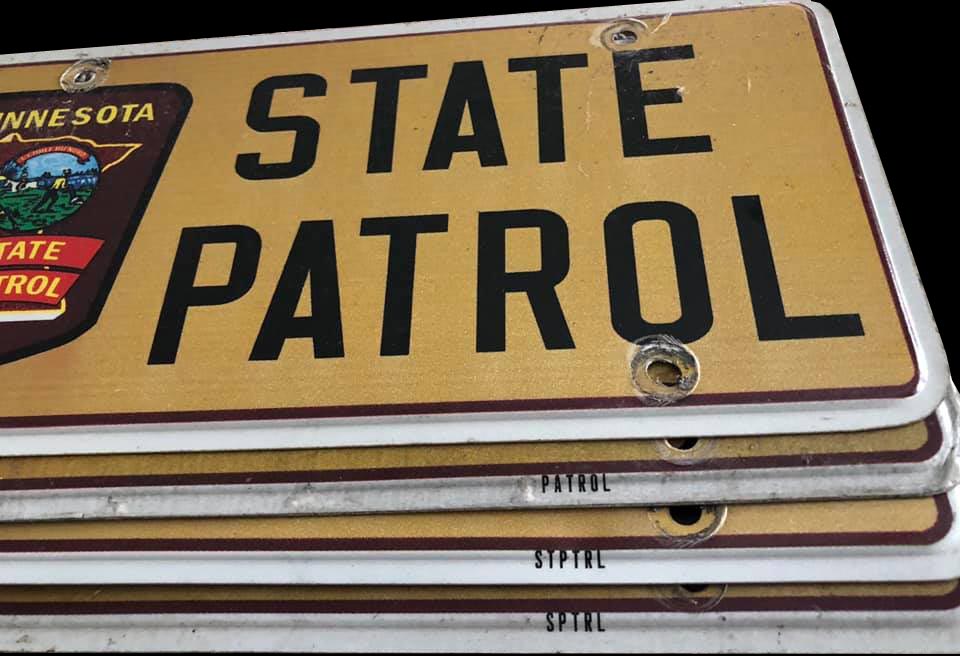 Minnesota police license plate