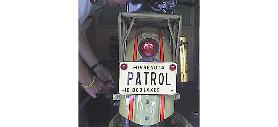 Minnesota police license plate