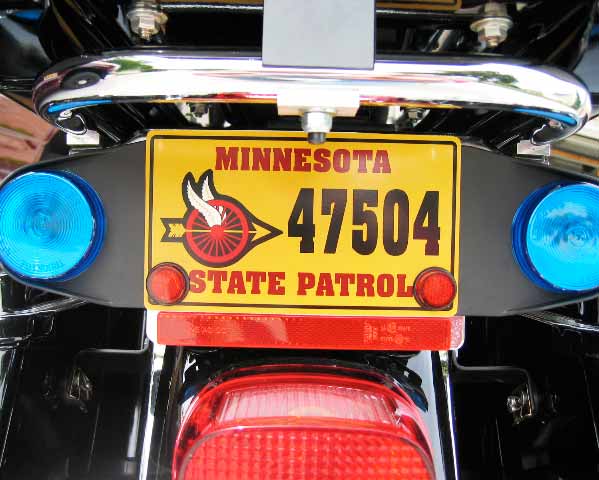 Minnesota police license plate
