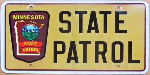 Minnesota police license plate