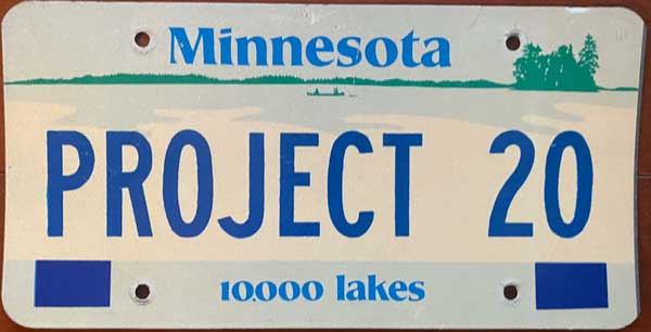 Minnesota police license plate