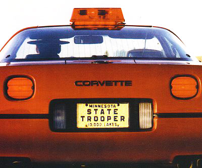 Minnesota police license plate