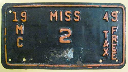 Mississippi license plate image