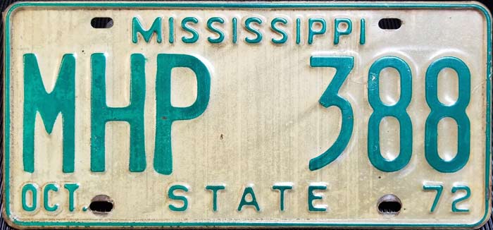 Mississippi license plate image