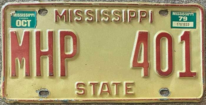 Mississippi license plate image
