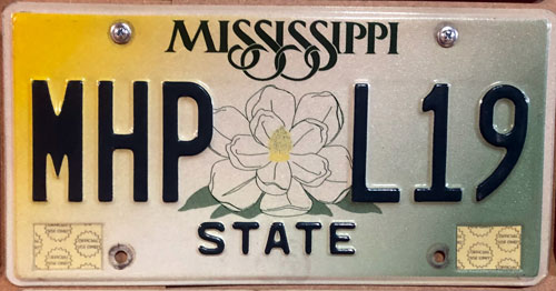 Mississippi license plate image