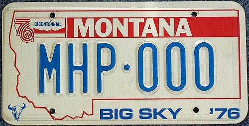 Montana license plate image