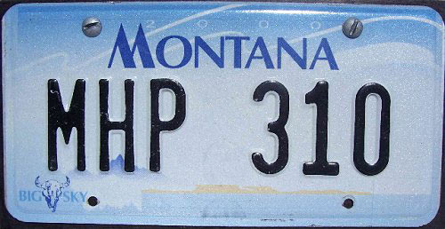 Montana license plate image