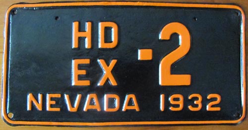 Nevada police license plate