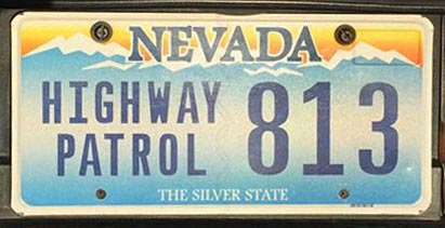 Nevada police license plate