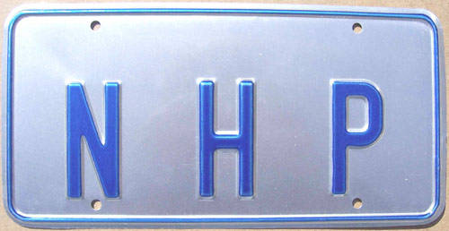 Nevada police license plate