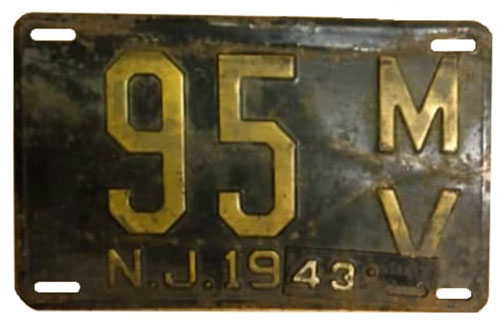 New Jersey license plate image