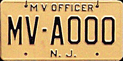 New Jersey license plate image