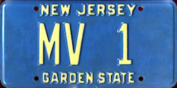 New Jersey license plate image