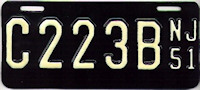 New Jersey license plate image