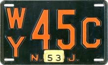 New Jersey license plate image