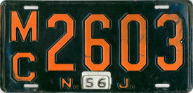 New Jersey license plate image