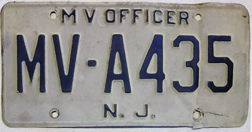 New Jersey license plate image