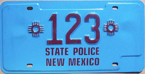 New Mexico license plate image