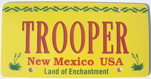 New Mexico license plate image