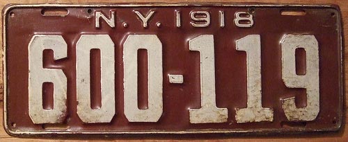 New York license plate image