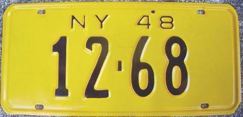 New York license plate image