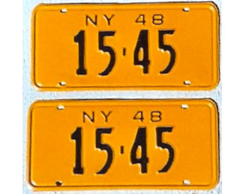 New York license plate image