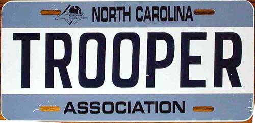 North Carolina police license plate image