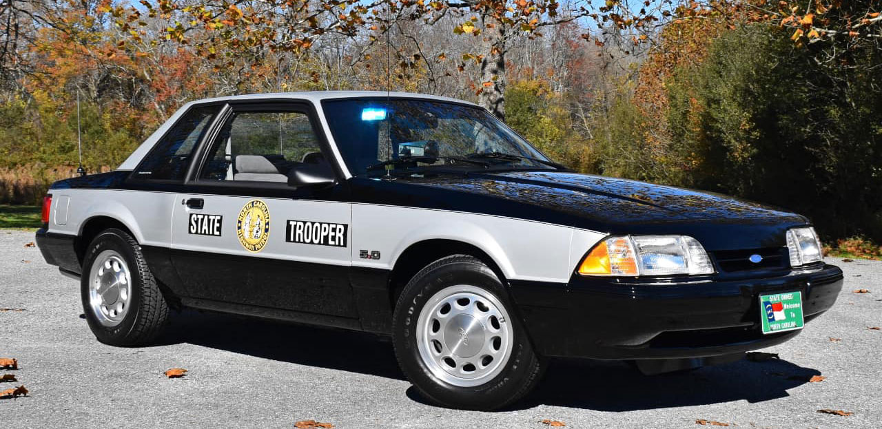 North Carolina police license plate image