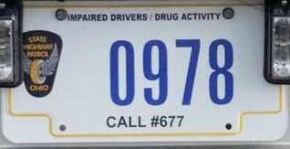 Ohio police license plate