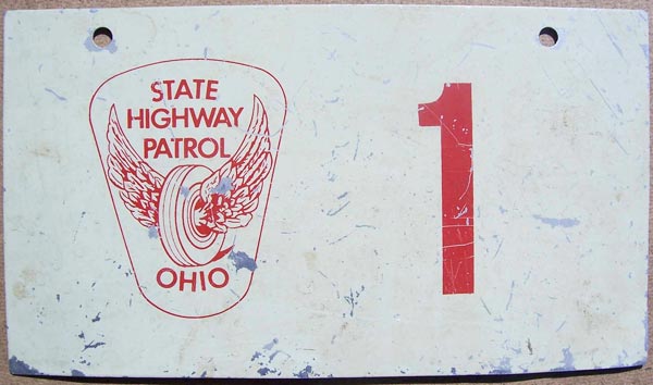 Ohio police license plate