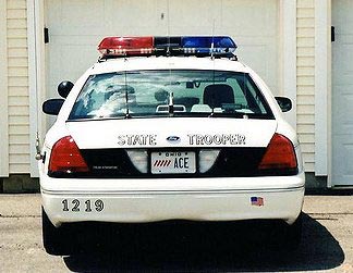 Ohio police license plate