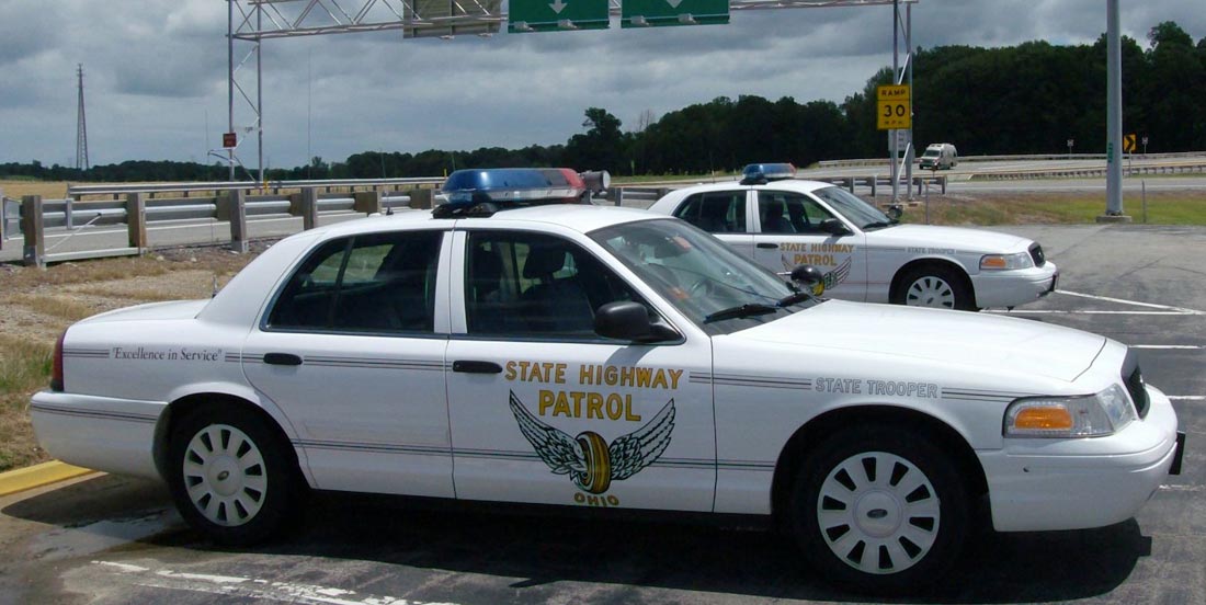 Ohio police license plate
