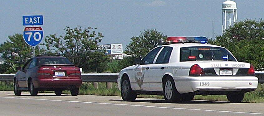 Ohio police license plate